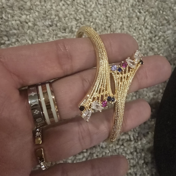 21kgp Dubai Elegant Gold and Pink Jewelry Set - Picture 9 of 12